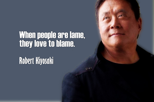 When people are lame, they love to blame.