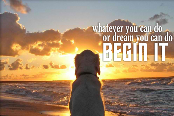 Whatever you can do or dream you can do Begin It