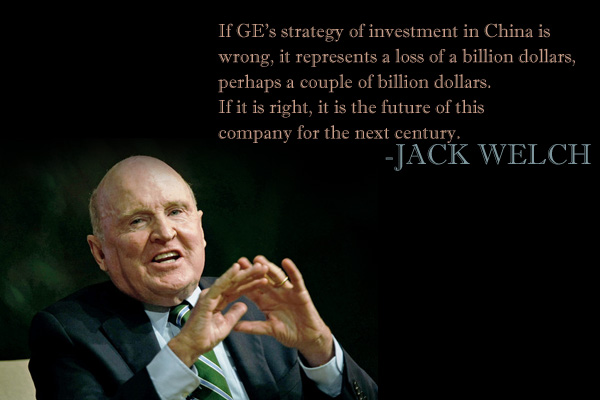 If GE’s strategy of investment in China is wrong, it represents a loss of a billion dollars, perhaps a couple of billion dollars. If it is right, it is the future of this company for the next century.